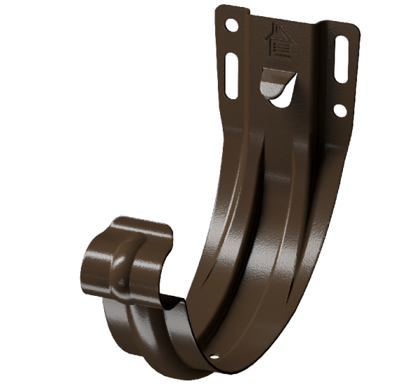 Карнизный кронштейн (штампованный) D125 Döcke STAL PREMIUM Каштан, (RAL 8017) купить в Учалах