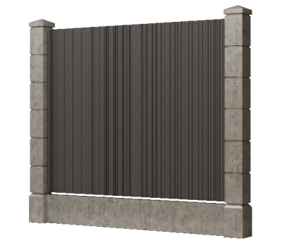 Заборная доска GRINDERDECO, ДПК, тиснение "дуб" Асфальт