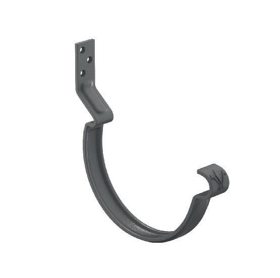 Водосток Aquasistem, система 125x90 - Крюк крепления желоба короткий RAL 7024 Тёмно-серый купить в Учалах