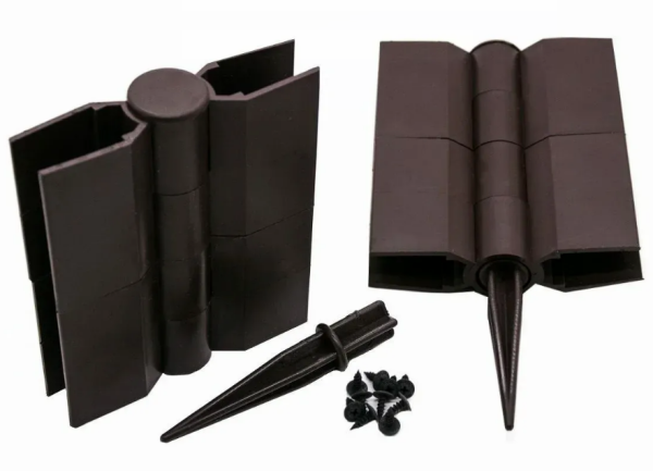 Угловой (стыковочный) шарнир для грядкок ДПК 150мм коричневый купить в Учалах