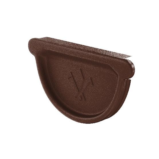 Водосток Aquasistem, Система 150/100 - Заглушка желоба универсальная RAL 8017 Коричневый matt купить в Учалах