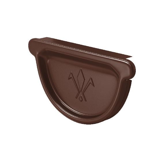 Водосток Aquasistem, система 150/100 - Заглушка универсальная с резиновым уплотнителем RAL 8017 Коричневый купить в Учалах