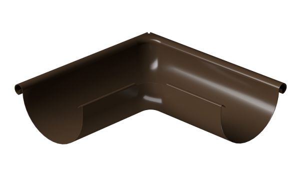 Угол внешний 90° D125 Döcke STAL PREMIUM Каштан, (RAL 8017) купить в Учалах