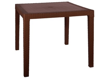 Стол квадратный FIJI Quatro Table Коричневый