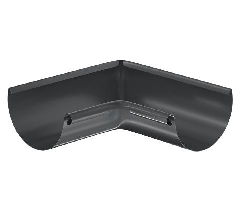 Водосток Aquasistem, система 125x90 - Угол желоба, внутренний 90° RAL 7024 Тёмно-серый купить в Учалах