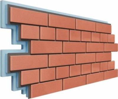 Термопанели Доломит Кирпич 40 мм Красный