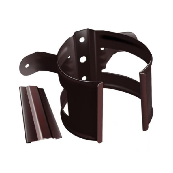 Водосток Grand Line 125x90 – Хомут трубы (на дерево) RAL 8017 купить в Учалах