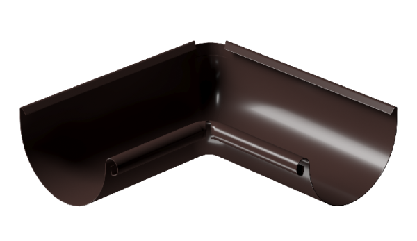 Угол внутренний 90° D125 Döcke STAL PREMIUM Шоколад, (RAL 8019) купить в Учалах