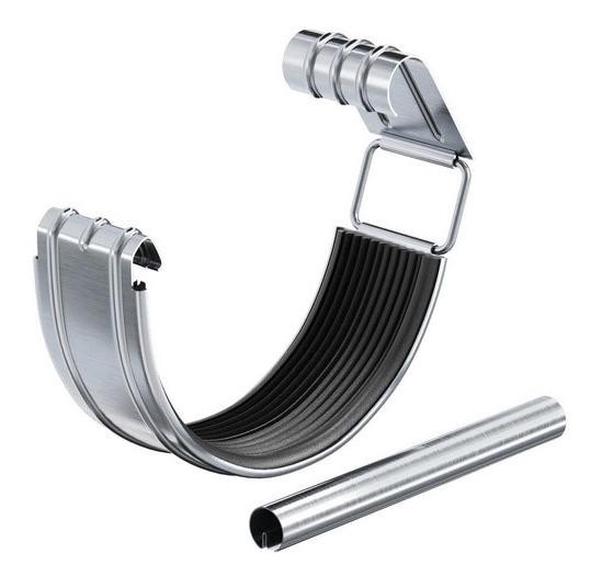 Водосток Aquasistem, Система 125x90 - Соединитель желоба с уплотнителем оцинковка купить в Учалах