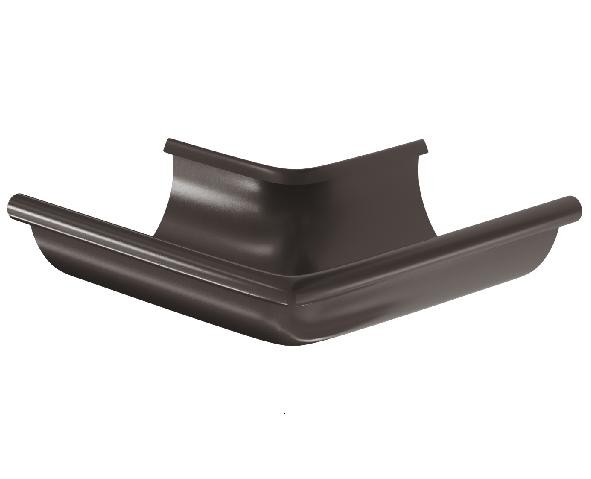 Водосток Aquasistem, система 125x90 - Угол желоба, наружный 90° RR 32 Тёмно-Коричневый купить в Учалах