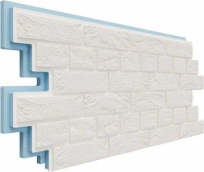 Термосайдинг Доломит Венецианский Кирпич 40 мм Белоснежный