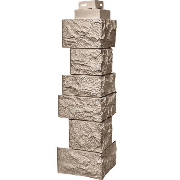 Угол наружный FineBer “Дикий камень” Песочный купить в Учалах