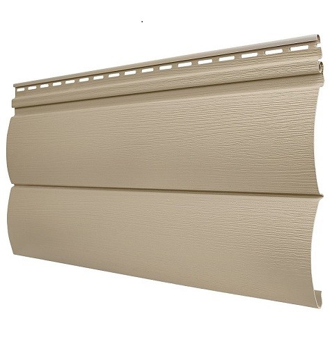 Виниловый сайдинг Tecos - Оцилиндрованный брус двойной (под бревно), Кофе с молоком купить в Учалах