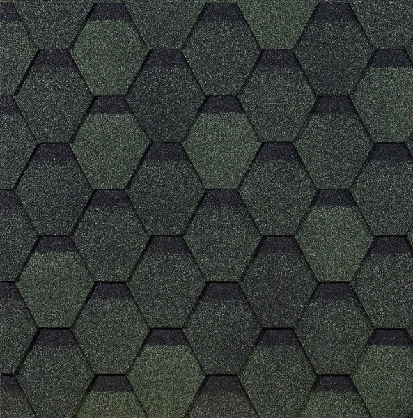 Гибкая черепица EURASIA Docke, Коллекция ШЕСТИГРАННИК Зелёный купить в Учалах