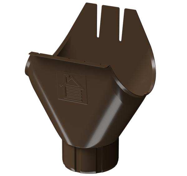 Воронка желоба D125 Döcke STAL PREMIUM Каштан, (RAL 8017) купить в Учалах