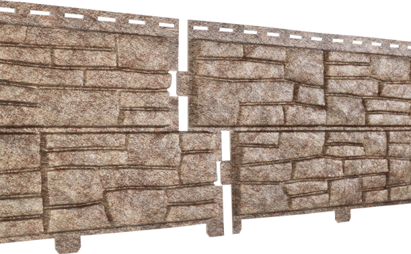 Фасадная панель Ю-пласт Стоун хаус сланец Бурый купить в Учалах