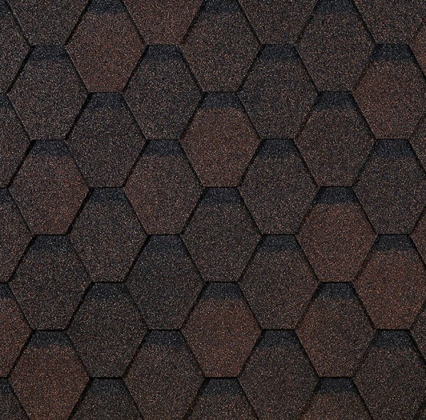 Гибкая черепица EURASIA Docke, Коллекция ШЕСТИГРАННИК Коричневый купить в Учалах