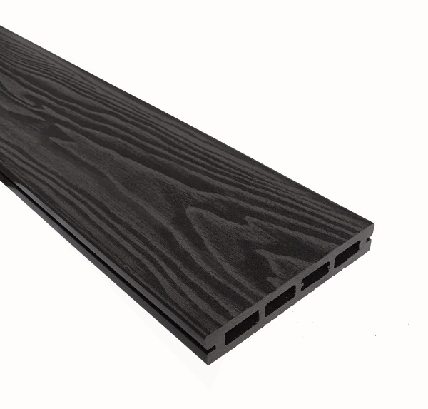 Террасная доска из ДПК Terrapol Смарт 3D Пустотелая с пазом Черное дерево купить в Учалах