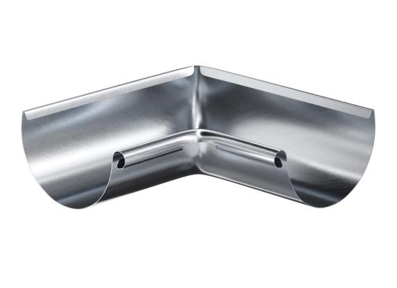 Водосток Aquasistem, Система 125x90 - Угол желоба внутренний оцинковка 90° купить в Учалах