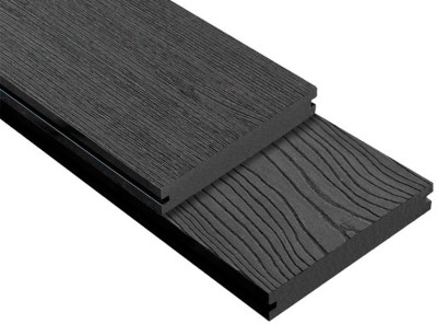 Террасная доска ДПК Outdoor 3D полнотелая STORM/OCEAN BLACK черная