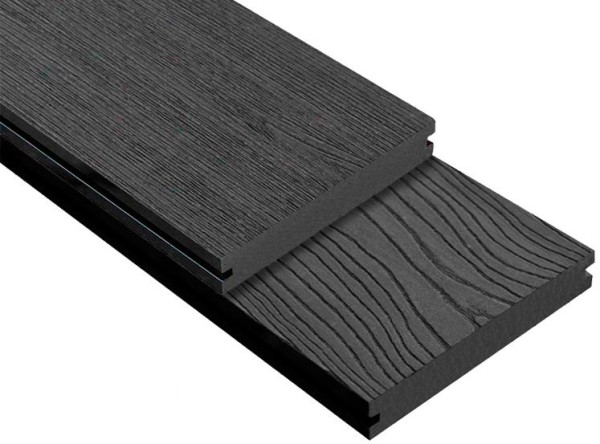 Террасная доска ДПК Outdoor 3D полнотелая STORM/OCEAN BLACK черная купить в Учалах