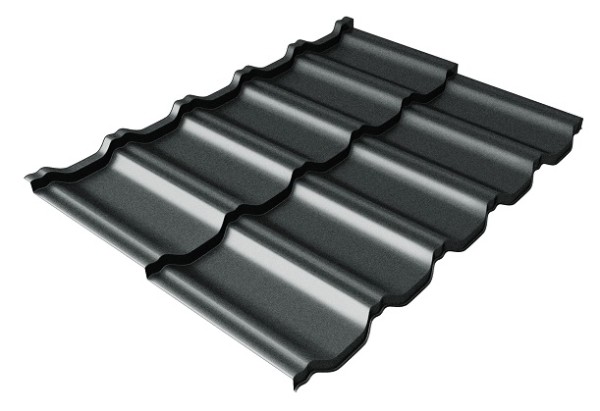 Металлочерепица модульная Квинта Uno Grand Line c 3D резом 0,5 Atlas RAL 7016 антрацитово-серый купить в Учалах