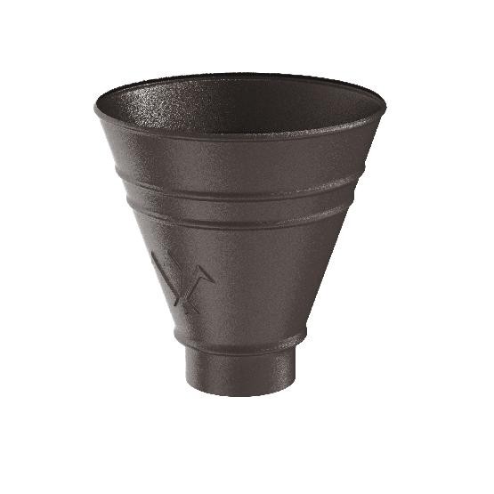 Водосток Aquasistem, Система 150/100 - Воронка водосборная круглая RR 32 Тёмно-коричневый matt купить в Учалах