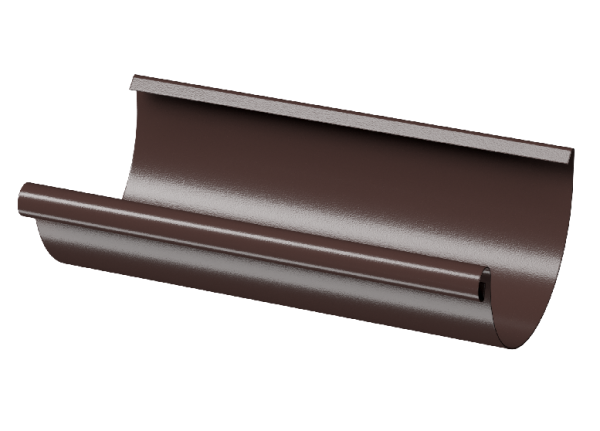 Желоб полукруглый D125 3 м Döcke STAL PREMIUM Шоколад, (RAL 8019) купить в Учалах