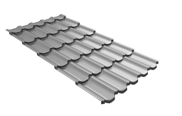Металлочерепица квинта плюс с 3D резом 0,45 PE RAL 7004 сигнальный серый купить в Учалах