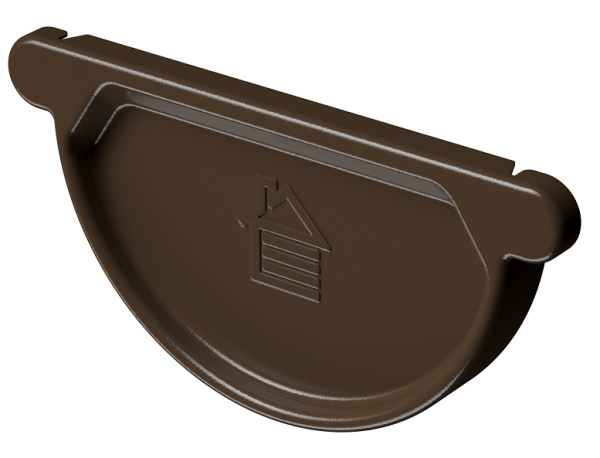 Заглушка желоба D125 Döcke STAL PREMIUM Каштан, (RAL 8017) купить в Учалах