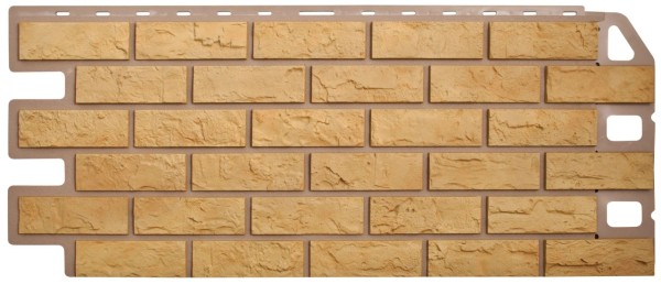 Фасадная панель Цокольный сайдинг Альта-профиль - коллекция "кирпич", кирпич желтый купить в Учалах