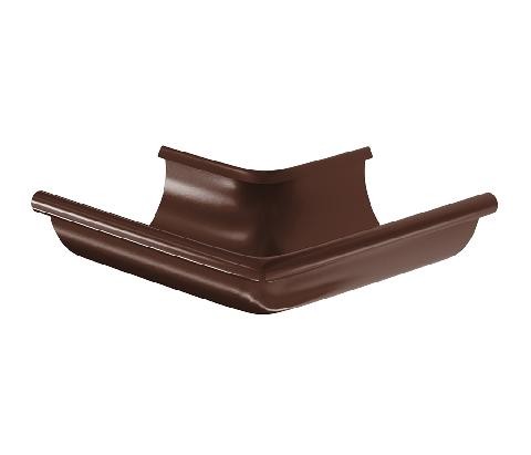 Водосток Aquasistem, система 150/100 - Угол желоба, наружный 90° RAL 8017 Коричневый купить в Учалах