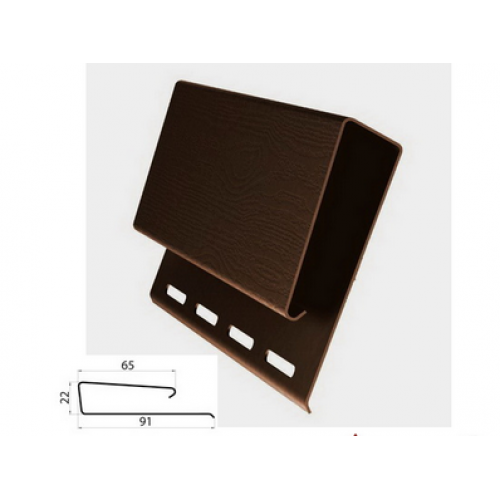 Наличник (широкий j-профиль), коричневый купить в Учалах