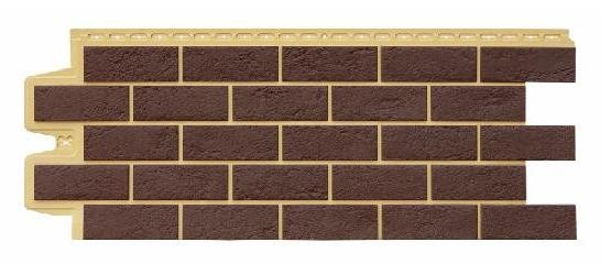 Фасадная панель Grand Line Состаренный кирпич Элит каштан, ШОВ песочный купить в Учалах