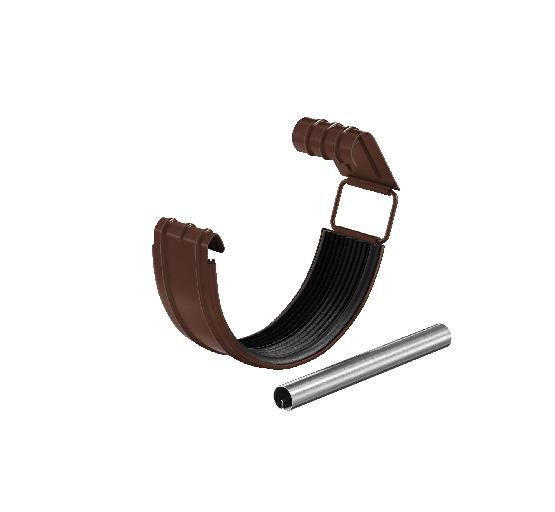 Водосток Aquasistem, система 125x90 - Соединитель желоба с резиновым уплотнителем RAL 8017 Коричневый купить в Учалах