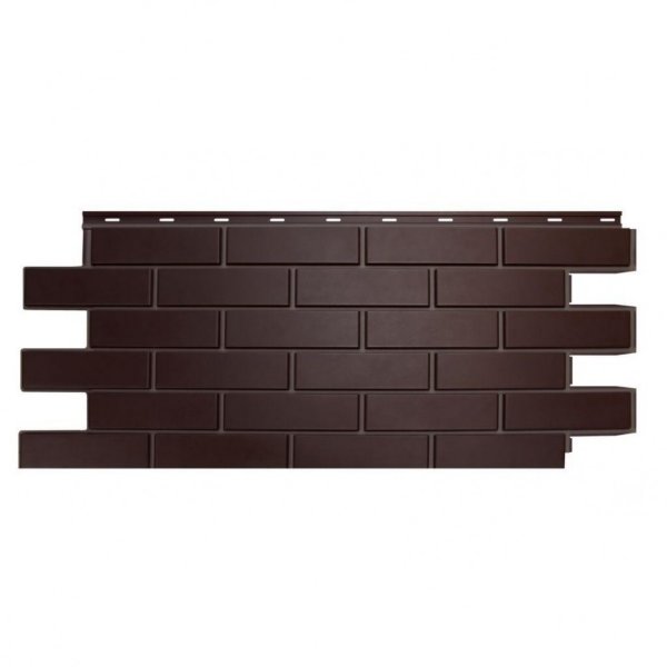 Фасадная панель Nordside, Гладкий Кирпич, Темно-коричневый купить в Учалах