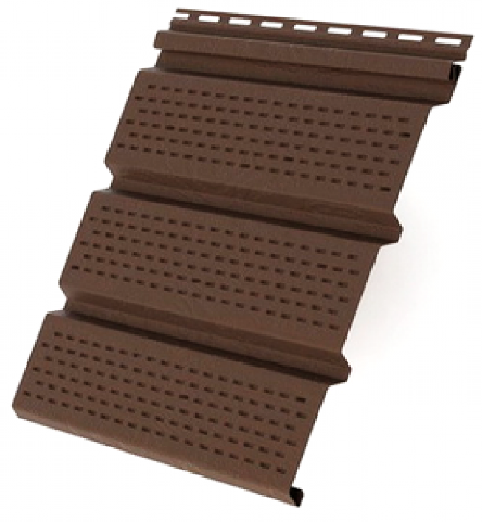 Софит полностью перфорированный, коричневый купить в Учалах