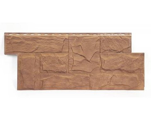 Фасадная панель T-Сайдинг-Гранит Леон ЭКО-2 Орех купить в Учалах