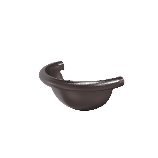 Водосток Aquasistem, Система 150/100 - Заглушка универсальная полукруглая RR 32 Тёмно-коричневый matt купить в Учалах