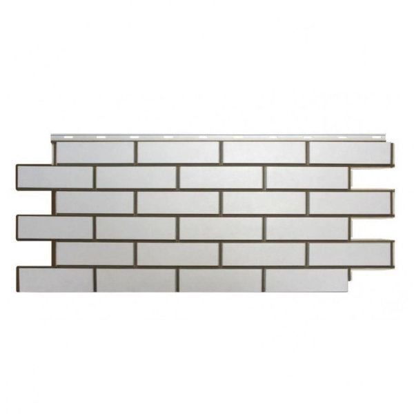 Фасадная панель Nordside, Гладкий Кирпич, Белый купить в Учалах