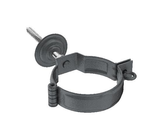 Водосток Aquasistem, Система 125/90 - Декоративный хомут c метизом в сборе RR 23 Маренго matt купить в Учалах