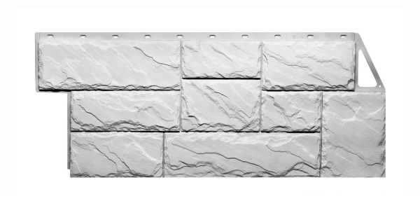 Фасайдинг Серия «Камень крупный»   Мелованный белый купить в Учалах