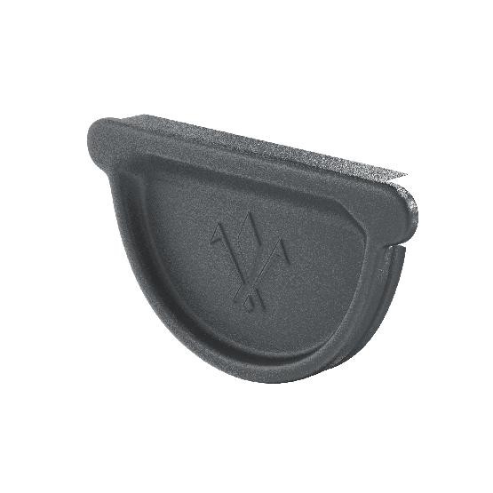 Водосток Aquasistem, Система 125/90 - Заглушка желоба универсальная с резиновым уплотнителем RR 23 Маренго matt купить в Учалах