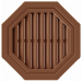 Восьмиугольная фронтонная вентиляционная решётка, Коричневая купить в Учалах