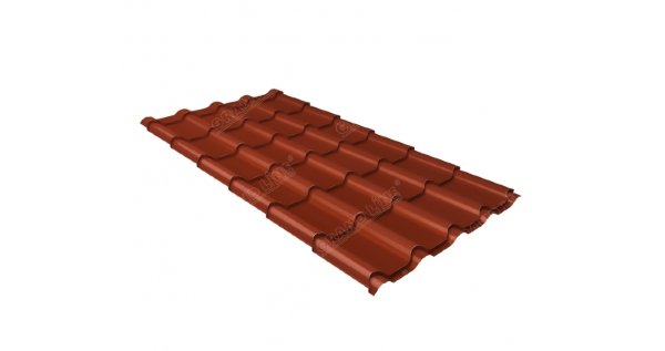 Металлочерепица камея 0,45 Drap RAL 8004 терракота купить в Учалах