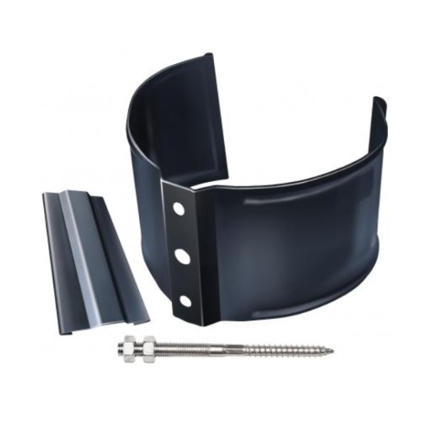 Водосток Grand Line 150x100 – Хомут трубы (на камень) RAL 7024 купить в Учалах