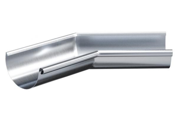 Водосток Aquasistem, Система 150/100 - Угол желоба внутренний  оцинковка 135° купить в Учалах