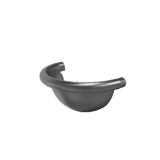 Водосток Aquasistem, Система 125/90 - Заглушка желоба универсальная полукруглая RR 23 Маренго matt купить в Учалах