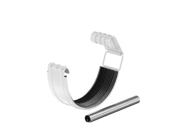 Водосток Aquasistem, система 150x100 - Соединитель желоба с резиновым уплотнителем RR 20 Мраморно-белый купить в Учалах