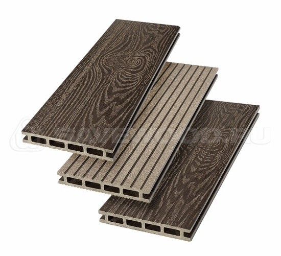 Террасная доска из ДПК SW Carpinus (T) — двухсторонняя темно-коричневый купить в Учалах